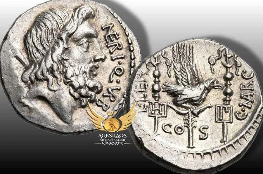This coin is of historical interest, and perhaps some poignancy, in being the final Pompeian issue from the mint of Rome before they fled to Greece and, in doing so, surrendered the mint to Caesarian hands, in which it would remain even after his assassination.