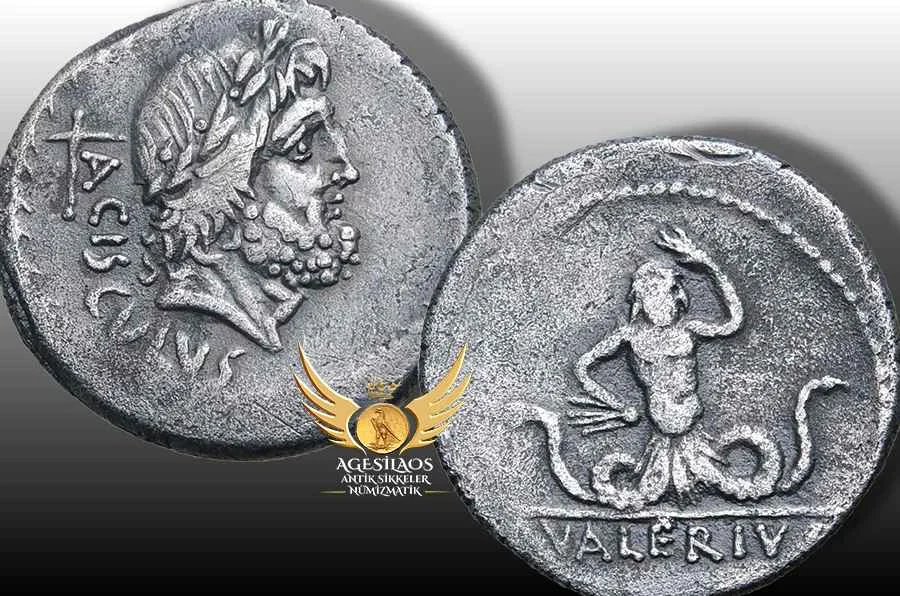 This extremely rare denarius highlights a climactic moment in the myth of the Gigantomachy, the cataclysmic battle between the Olympian gods and the earth-born Giants that took place when the former established themselves as the new rulers of the cosmos. 