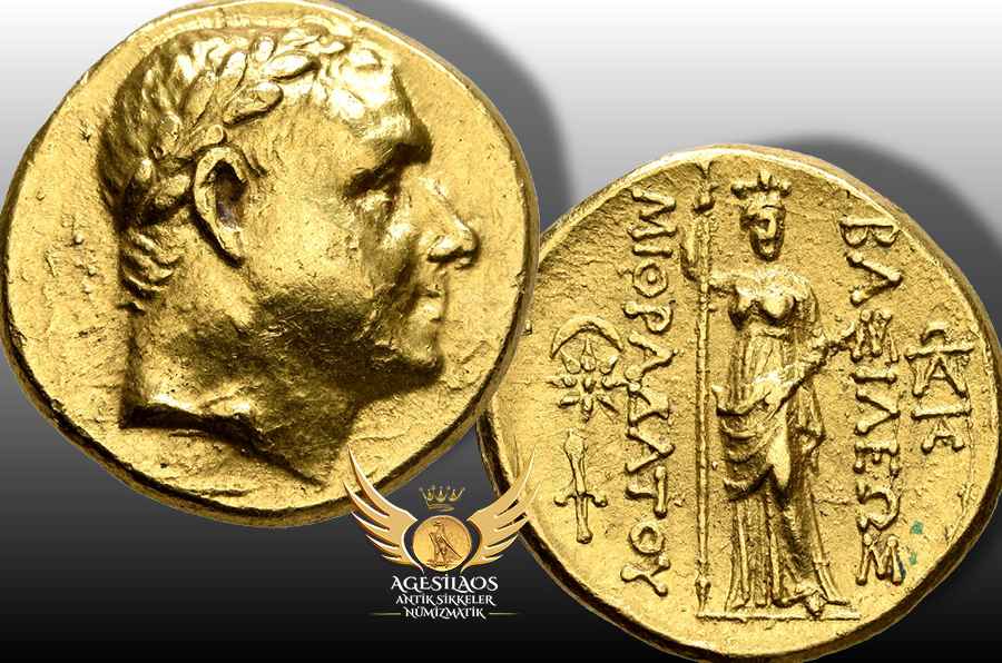 Mithradates IV Philopator, Pontus kralı olarak kardeşi I. Pharnakes'in yerini aldı [Karısı-kızkardeşi Laodike ile birlikte] ve I. Pharnakes'in komşu Bitinya ve Attalid krallıkları ile olan çatışmalarının Pontus krallığına verdiği zararı telafi etmek için büyük çaba harcamıştır. 