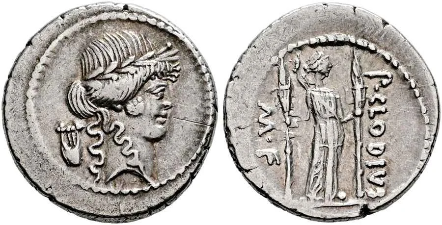 Agesilaos Antik Sikkeler Nümizmatik_Roma Cumhuriyeti Publius Clodius Turrinus Sikkeleri (13).webp